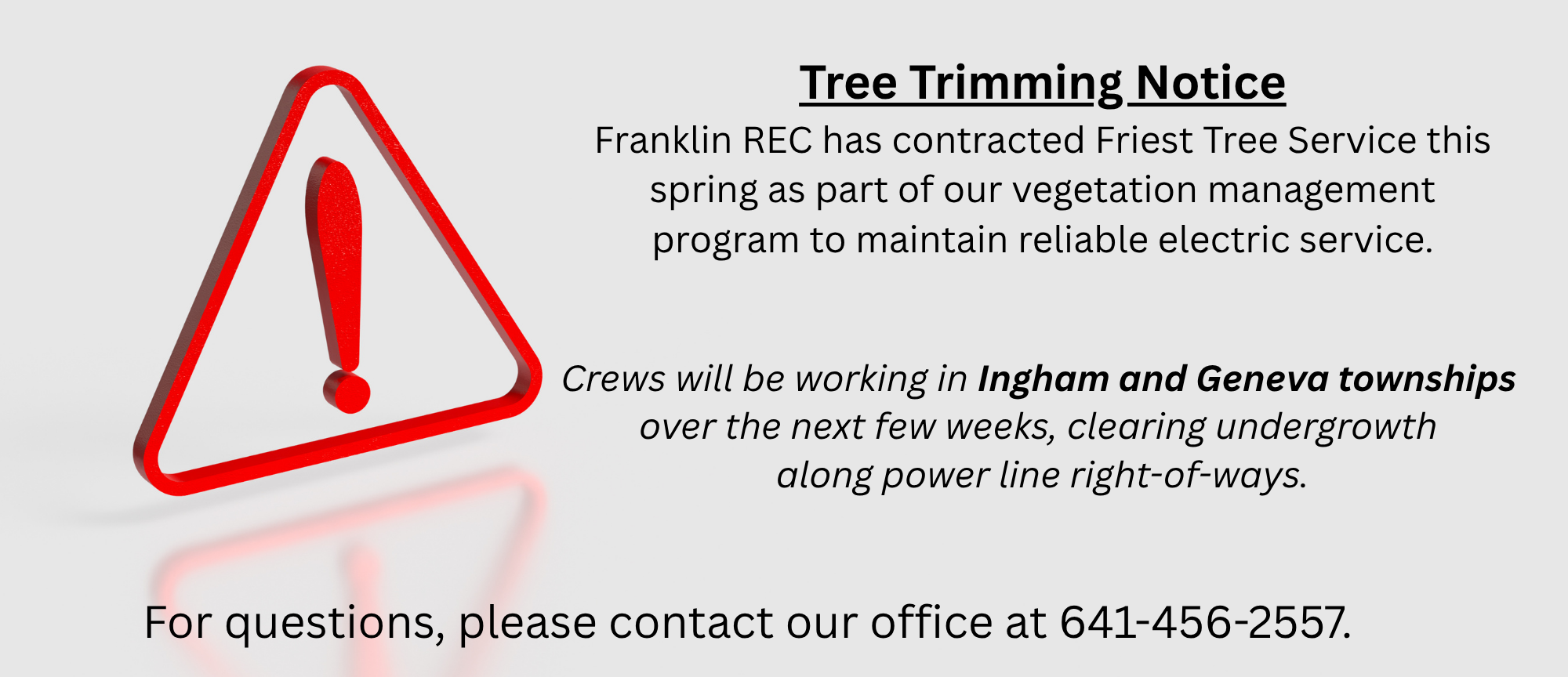 Tree Trimming Notice